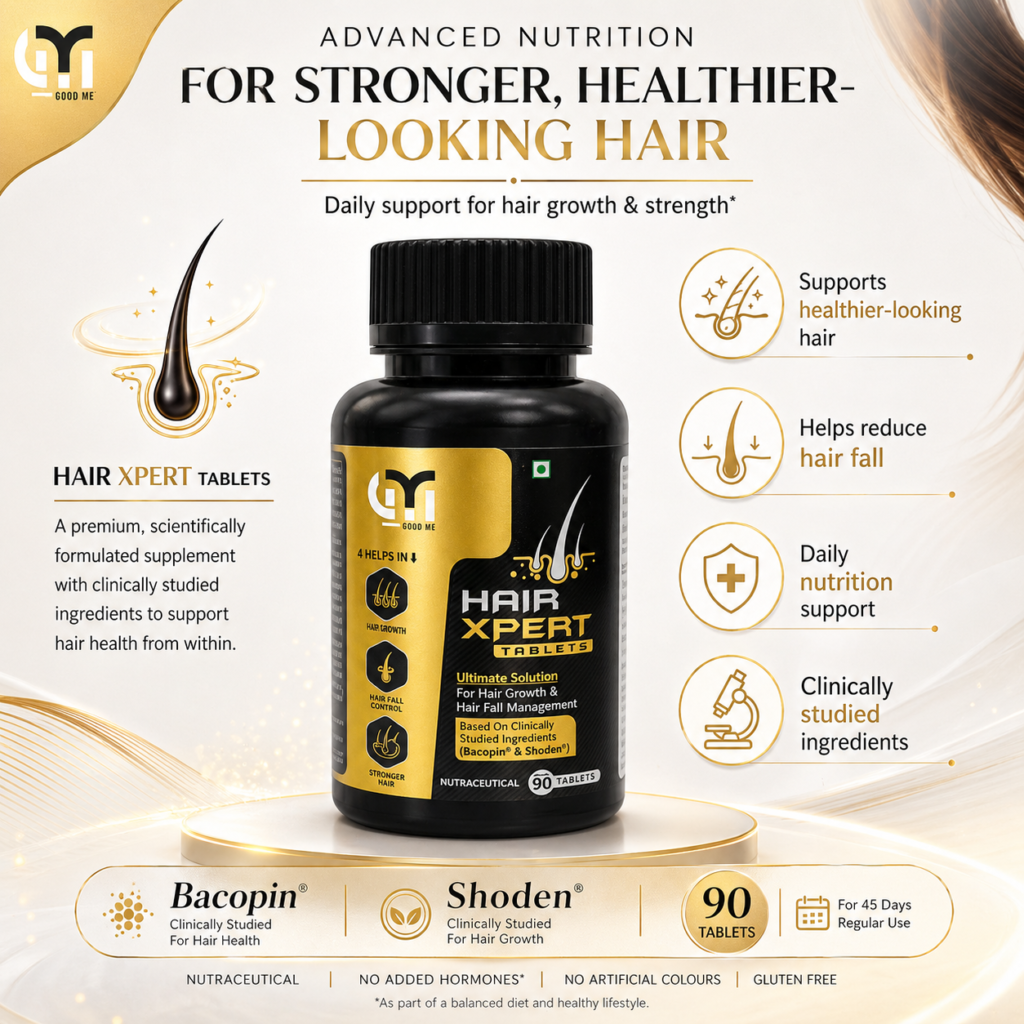 Good Me Hair Xpert Tablets | Hair Growth & Hair Fall Management Support | 90 Tablets