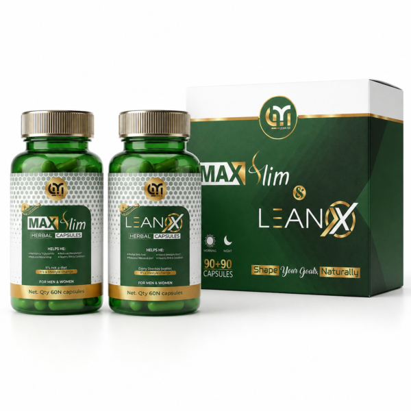 MAX Slim & LEAN X Herbal  Combo | 90 Tablets + 90 Capsules | Weight Management Support | For Men & Women
