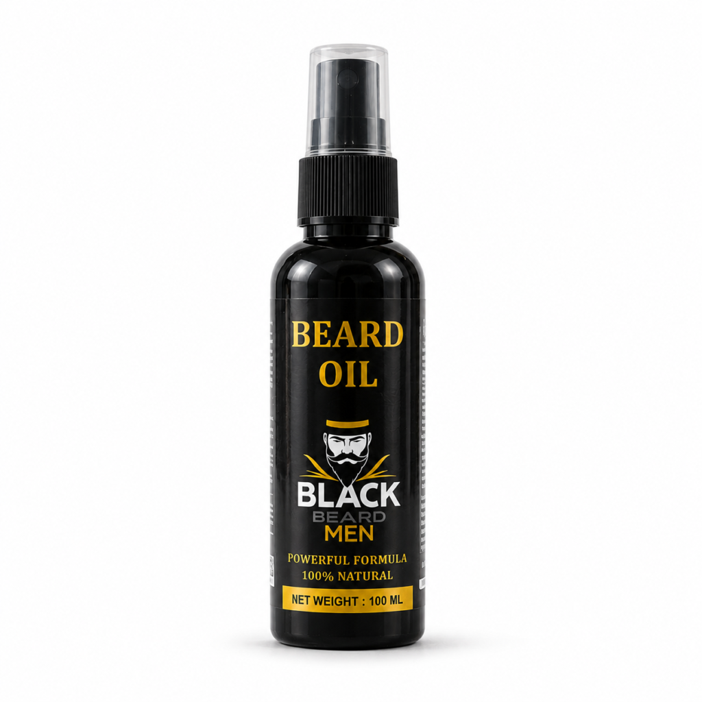 Black Beard Men Beard Oil | Ayurvedic Beard Care & Grooming Oil | 100ml